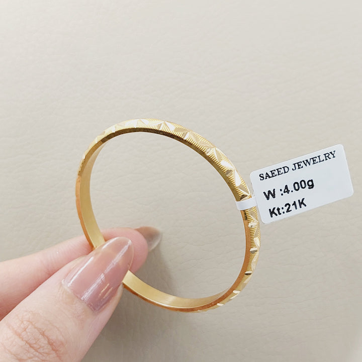 Children's Bangle Made of 21K Yellow Gold
Diameter: 4.5cm | 1.7" by Saeed Jewelry-30917