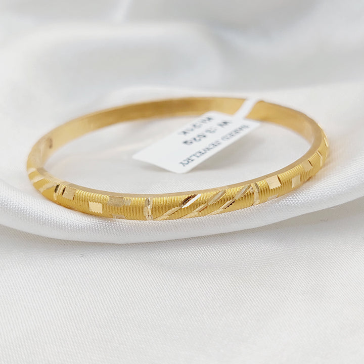 Children's Bangle Made of 21K Yellow Gold
Diameter: 4.5cm | 1.7"<br> by Saeed Jewelry-30916