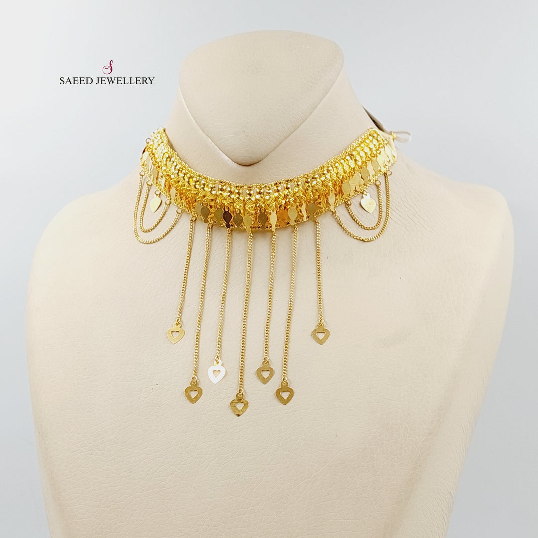 Choker Necklace  Made Of 21K Yellow Gold by Saeed Jewelry-30016
