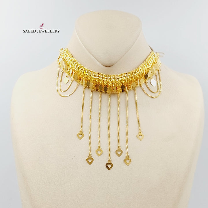 Choker Necklace  Made Of 21K Yellow Gold by Saeed Jewelry-30016