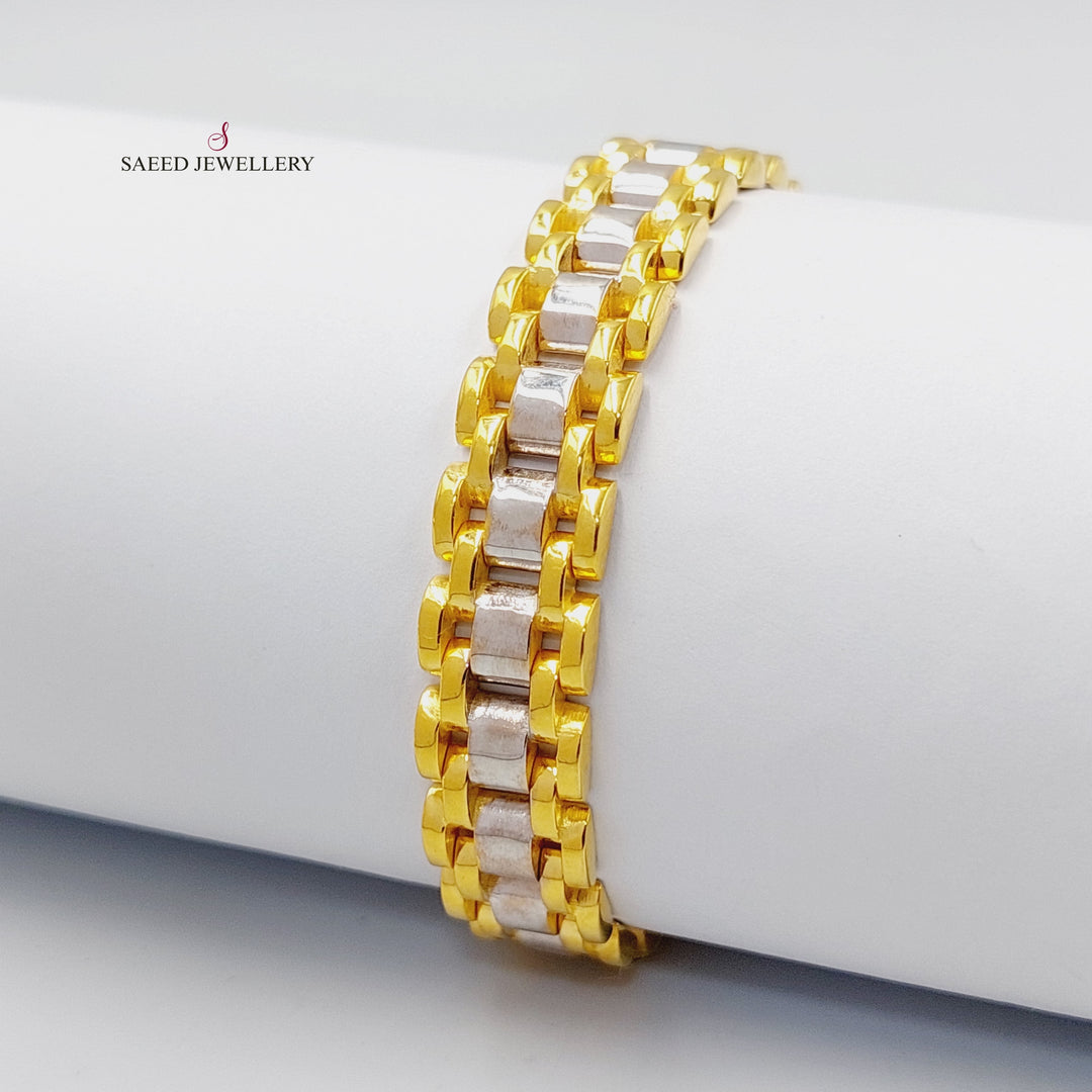 Crown Bracelet  Made Of 21K Colored Gold by Saeed Jewelry-29865