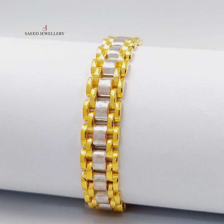 Crown Bracelet  Made Of 21K Colored Gold by Saeed Jewelry-29865