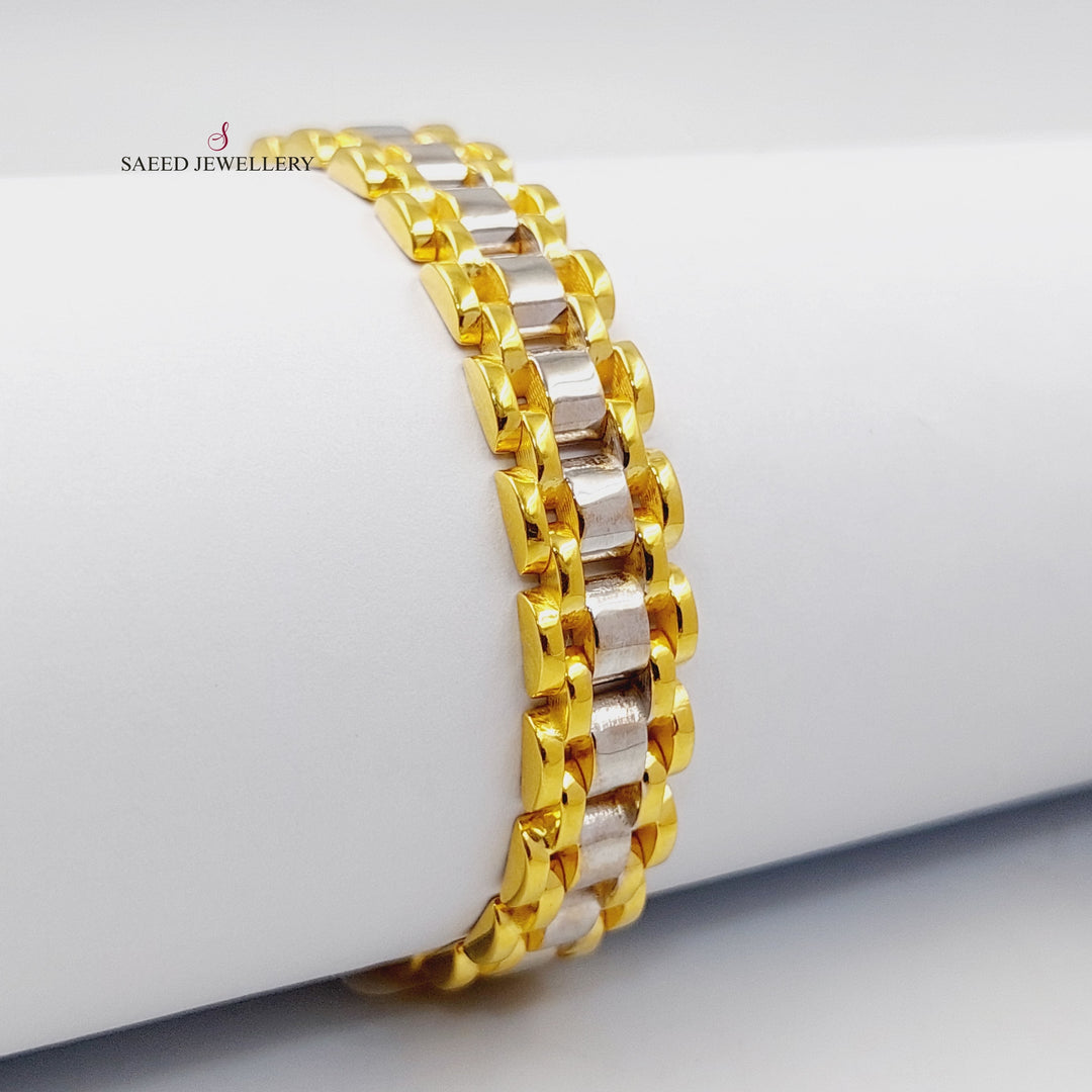 Crown Bracelet  Made Of 21K Colored Gold by Saeed Jewelry-29865