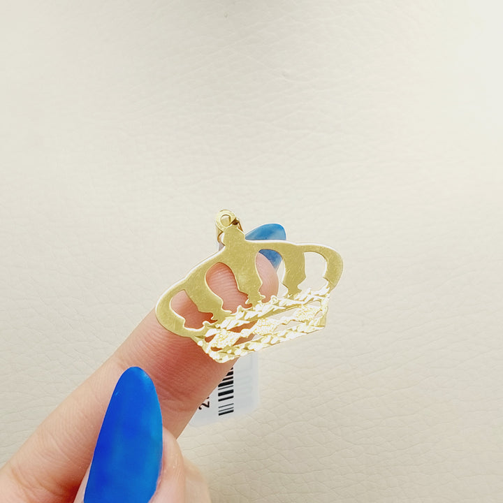 Crown Pendant Made Of 18K Yellow Gold by Saeed Jewelry-27553