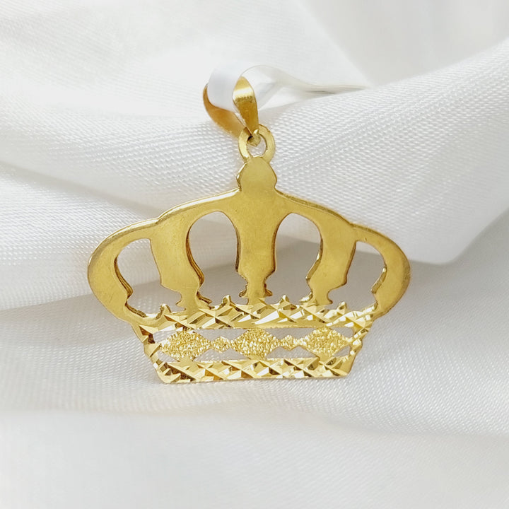 Crown Pendant Made Of 18K Yellow Gold by Saeed Jewelry-27553