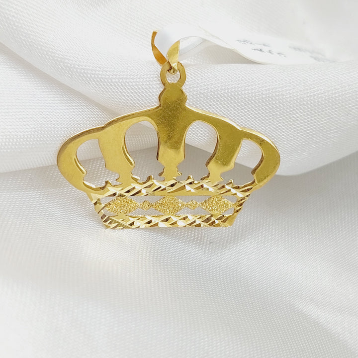 Crown Pendant Made Of 18K Yellow Gold by Saeed Jewelry-27553