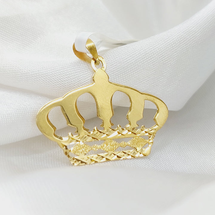 Crown Pendant Made Of 18K Yellow Gold by Saeed Jewelry-27554