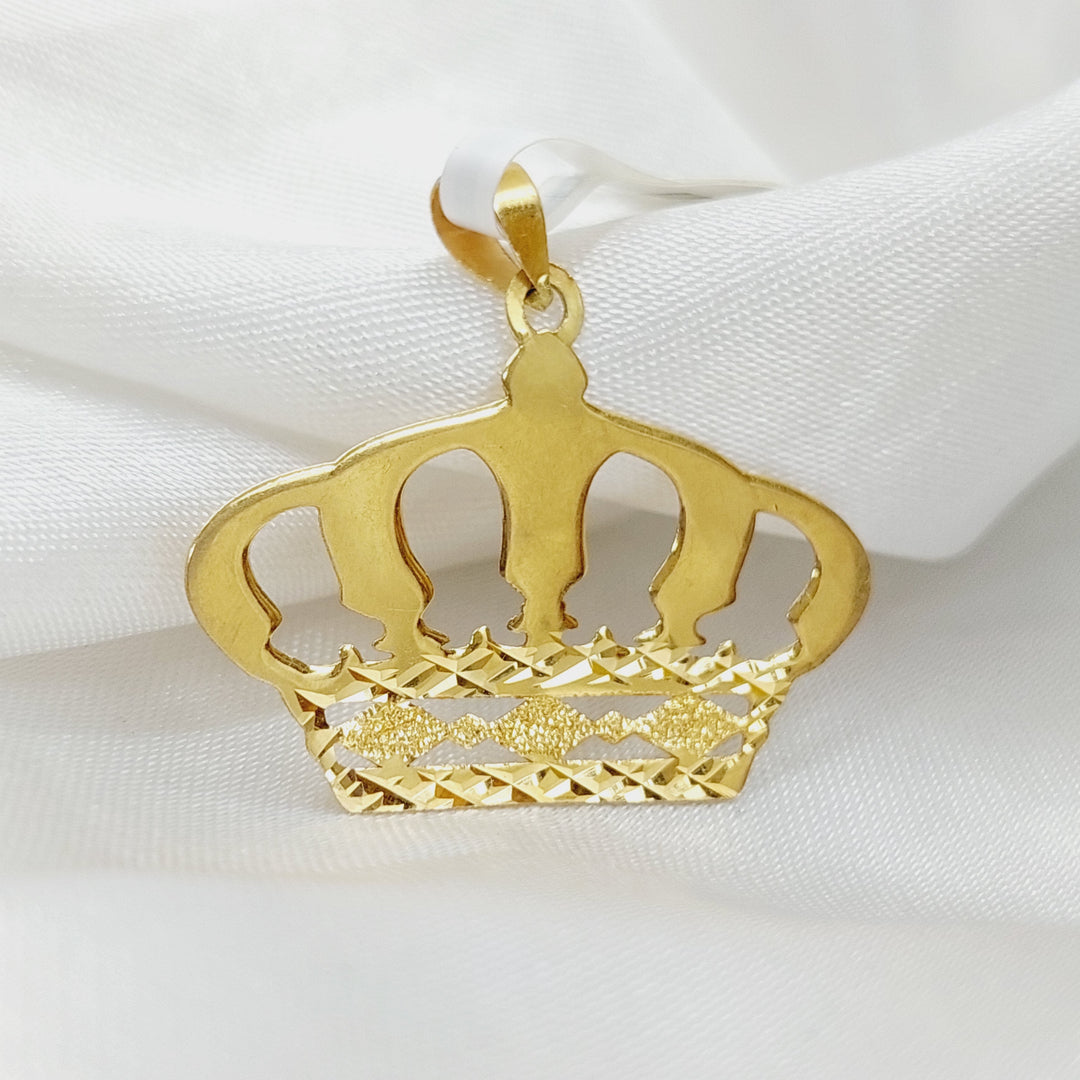 Crown Pendant Made Of 18K Yellow Gold by Saeed Jewelry-27554