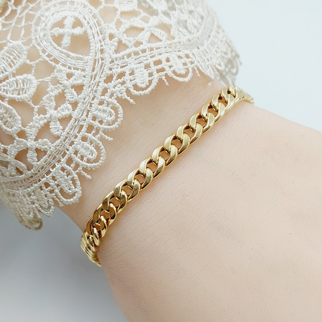 Cuban Links Bracelet Made Of 18K Yellow Gold by Saeed Jewelry-28471