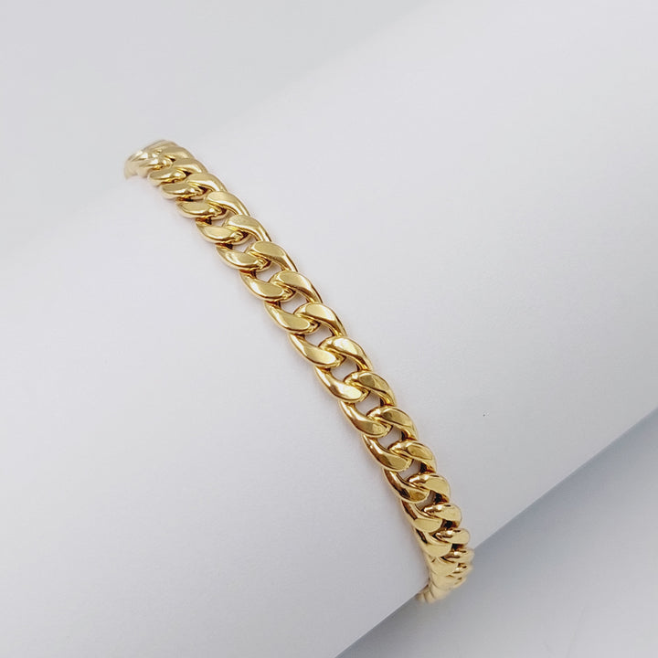 Cuban Links Bracelet Made Of 18K Yellow Gold by Saeed Jewelry-28471