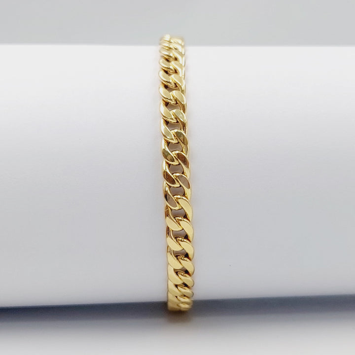 Cuban Links Bracelet Made Of 18K Yellow Gold by Saeed Jewelry-28471