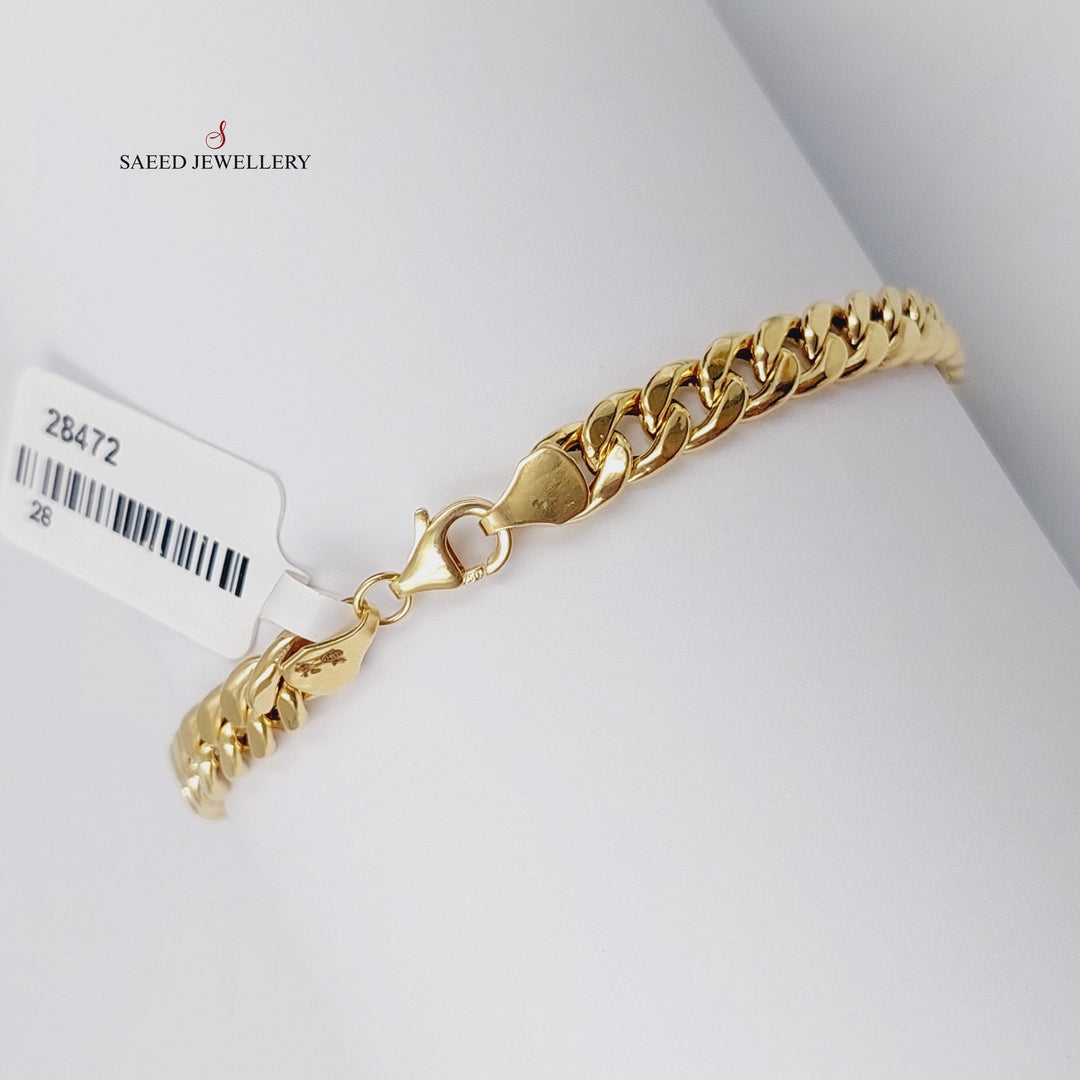 Cuban Links Bracelet Made Of 18K Yellow Gold by Saeed Jewelry-28472