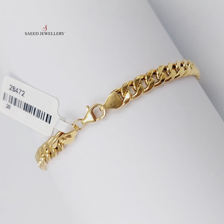 Cuban Links Bracelet Made Of 18K Yellow Gold by Saeed Jewelry-28472