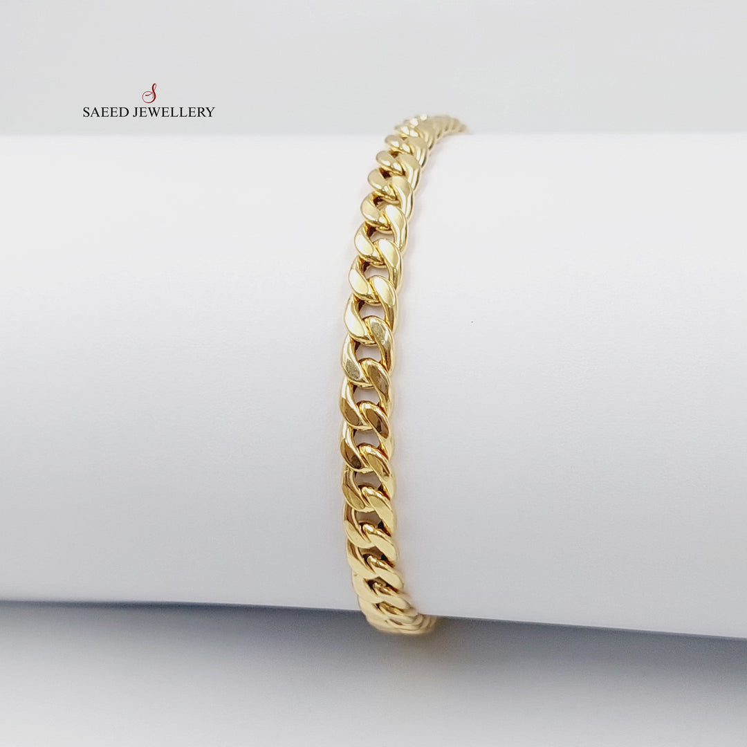 Cuban Links Bracelet Made Of 18K Yellow Gold by Saeed Jewelry-28472