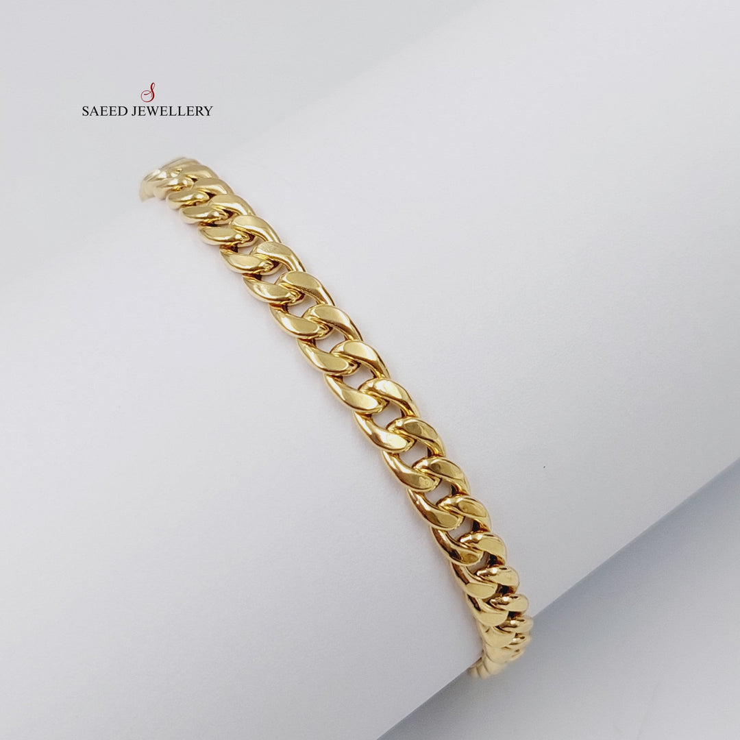 Cuban Links Bracelet Made Of 18K Yellow Gold by Saeed Jewelry-28472