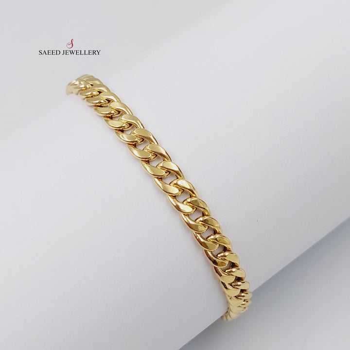 Cuban Links Bracelet Made Of 18K Yellow Gold by Saeed Jewelry-28472