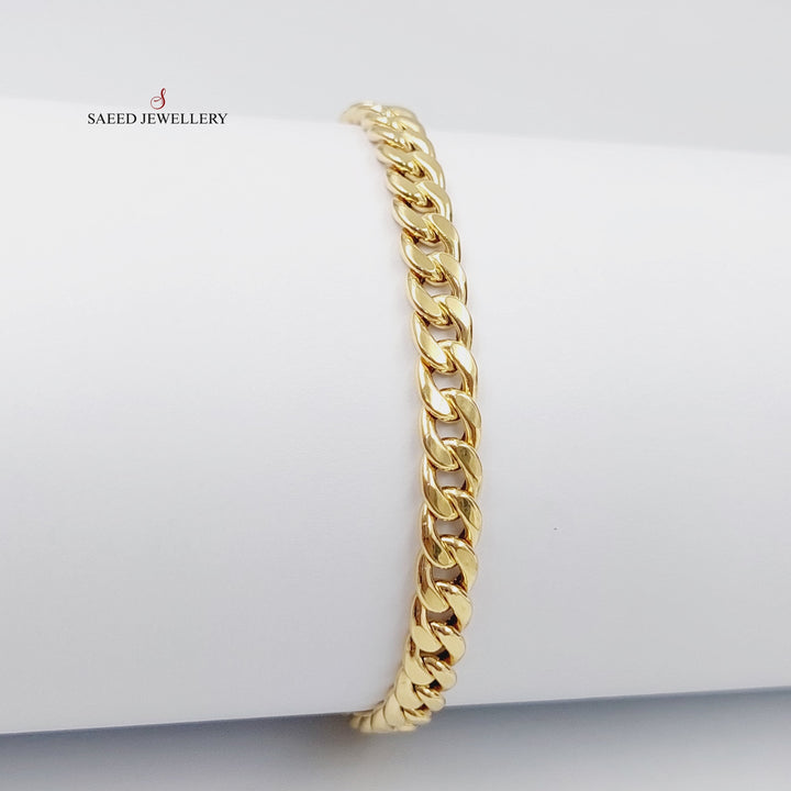 Cuban Links Bracelet Made Of 18K Yellow Gold by Saeed Jewelry-28472