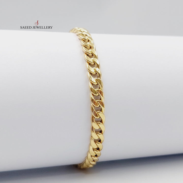 Cuban Links Bracelet Made Of 18K Yellow Gold by Saeed Jewelry-28472
