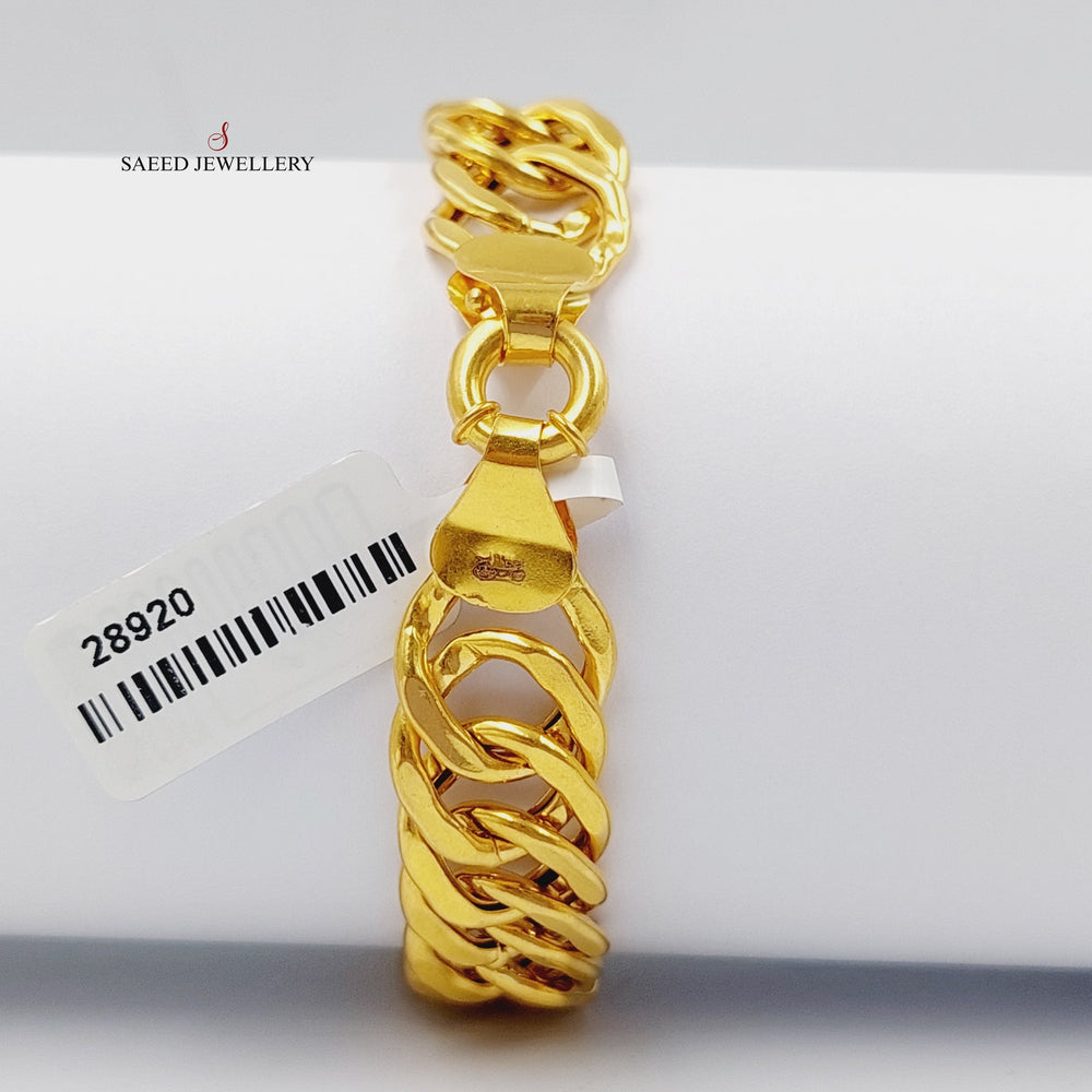 Cuban Links Bracelet  Made Of 21K Yellow Gold by Saeed Jewelry-28920