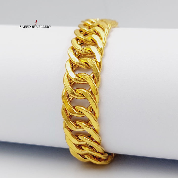 Cuban Links Bracelet  Made Of 21K Yellow Gold by Saeed Jewelry-28920