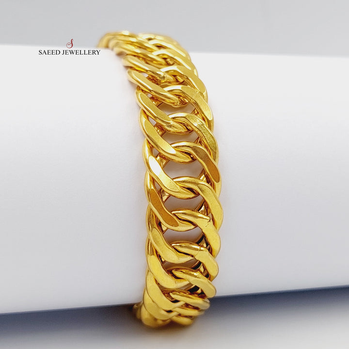 Cuban Links Bracelet  Made Of 21K Yellow Gold by Saeed Jewelry-28920