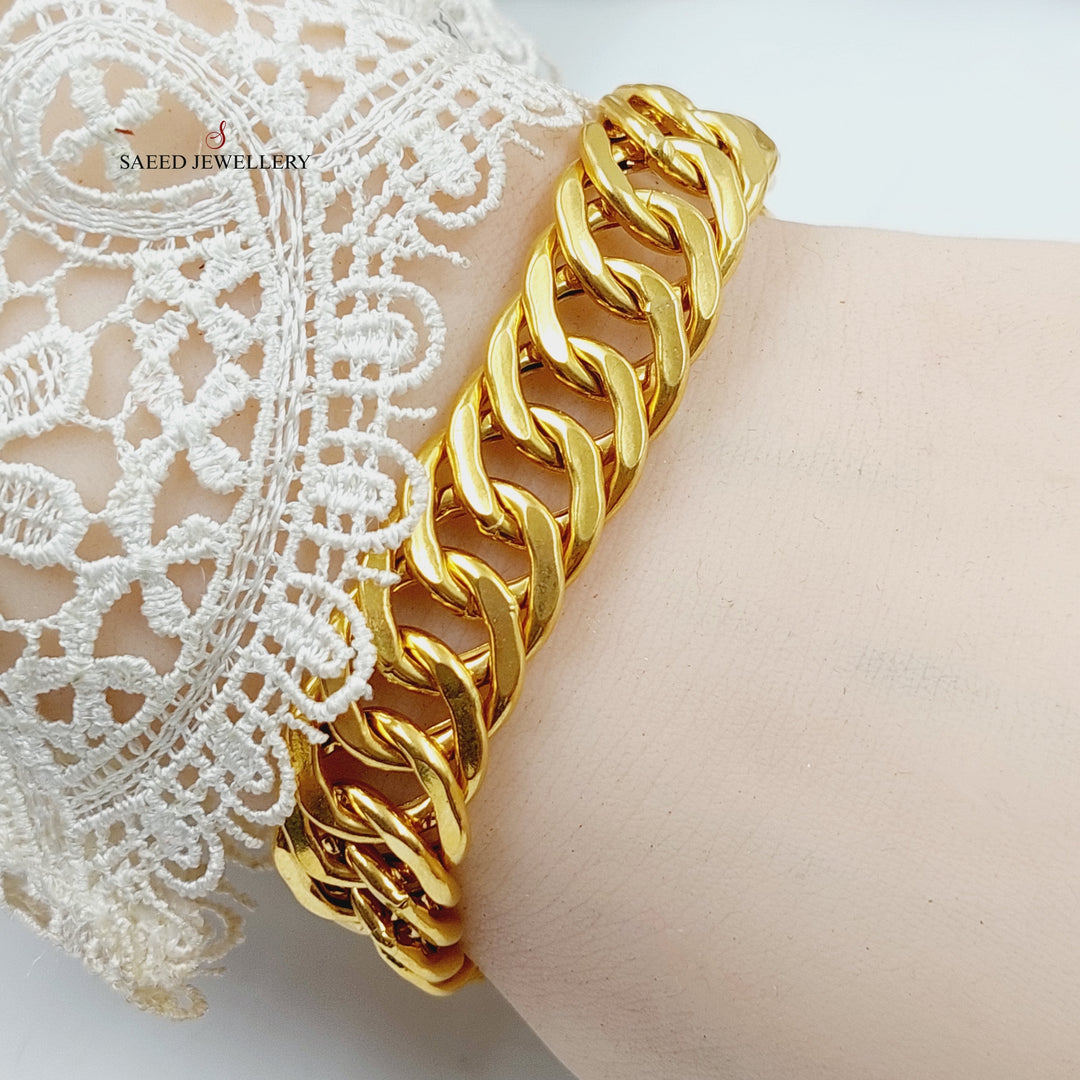 Cuban Links Bracelet  Made Of 21K Yellow Gold by Saeed Jewelry-28920