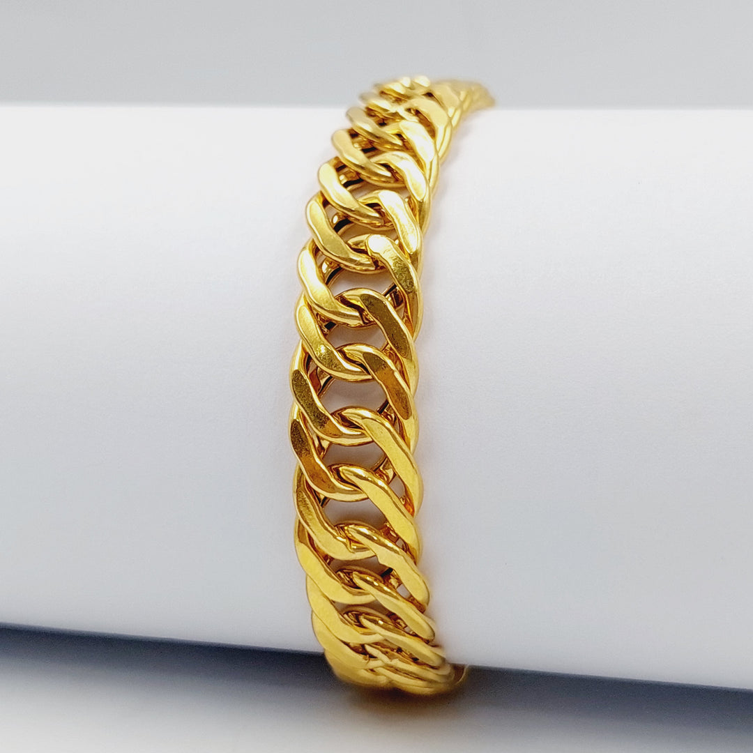 Cuban Links Bracelet  Made Of 21K Yellow Gold by Saeed Jewelry-28921