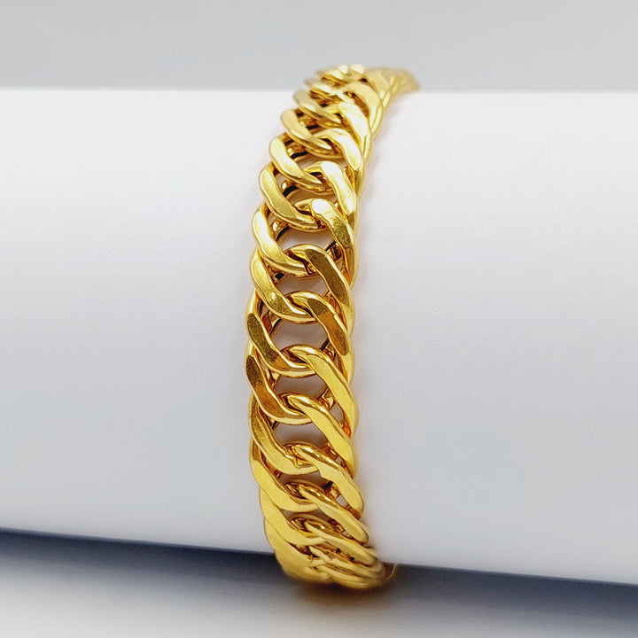 Cuban Links Bracelet  Made Of 21K Yellow Gold by Saeed Jewelry-28921