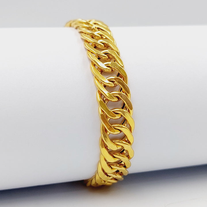 Cuban Links Bracelet  Made Of 21K Yellow Gold by Saeed Jewelry-28921