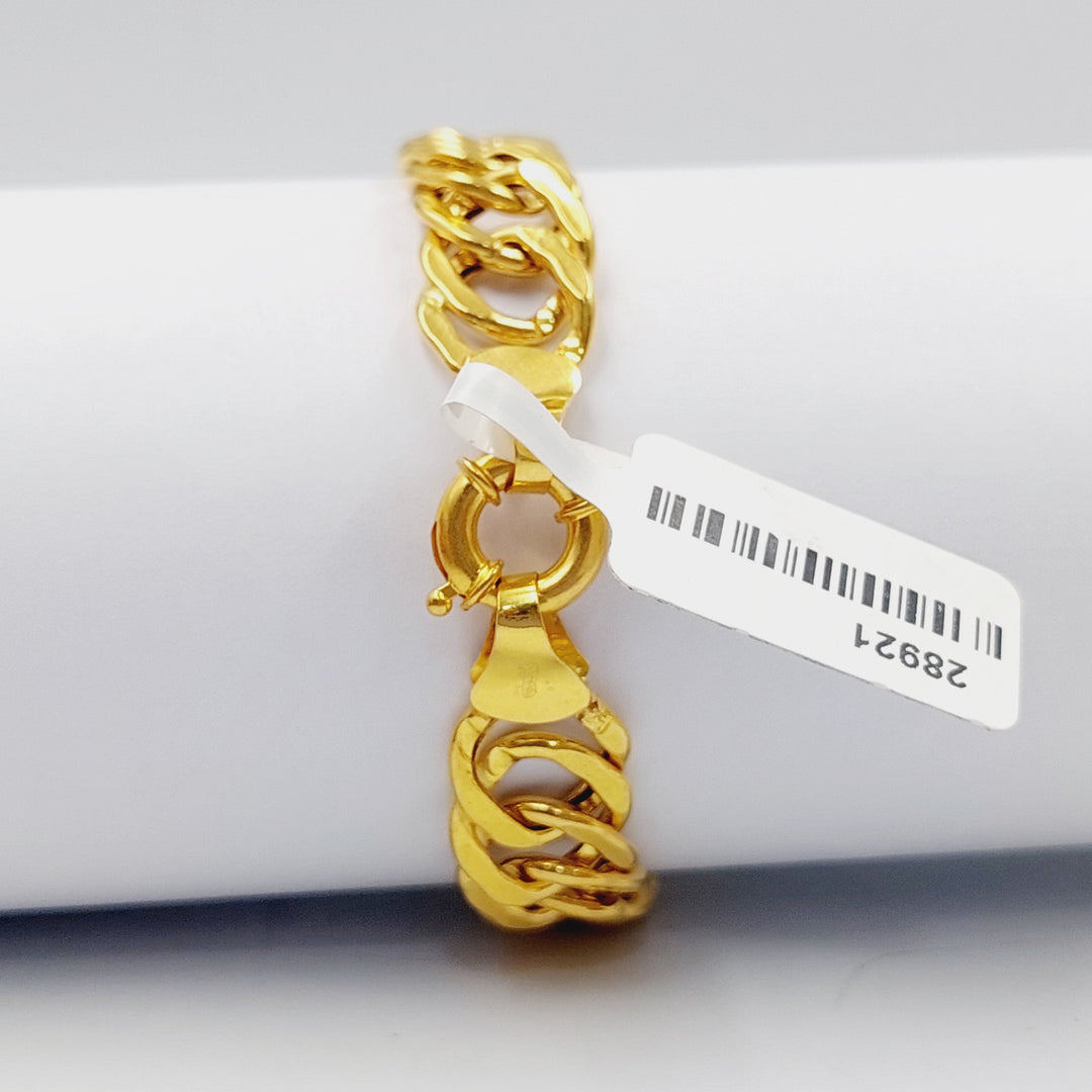 Cuban Links Bracelet  Made Of 21K Yellow Gold by Saeed Jewelry-28921