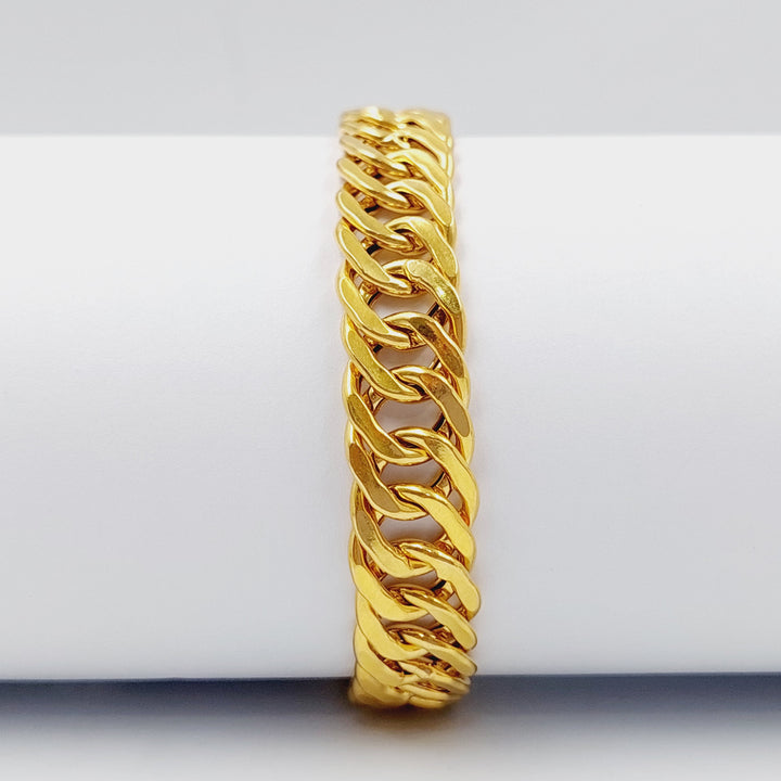 Cuban Links Bracelet  Made Of 21K Yellow Gold by Saeed Jewelry-28921