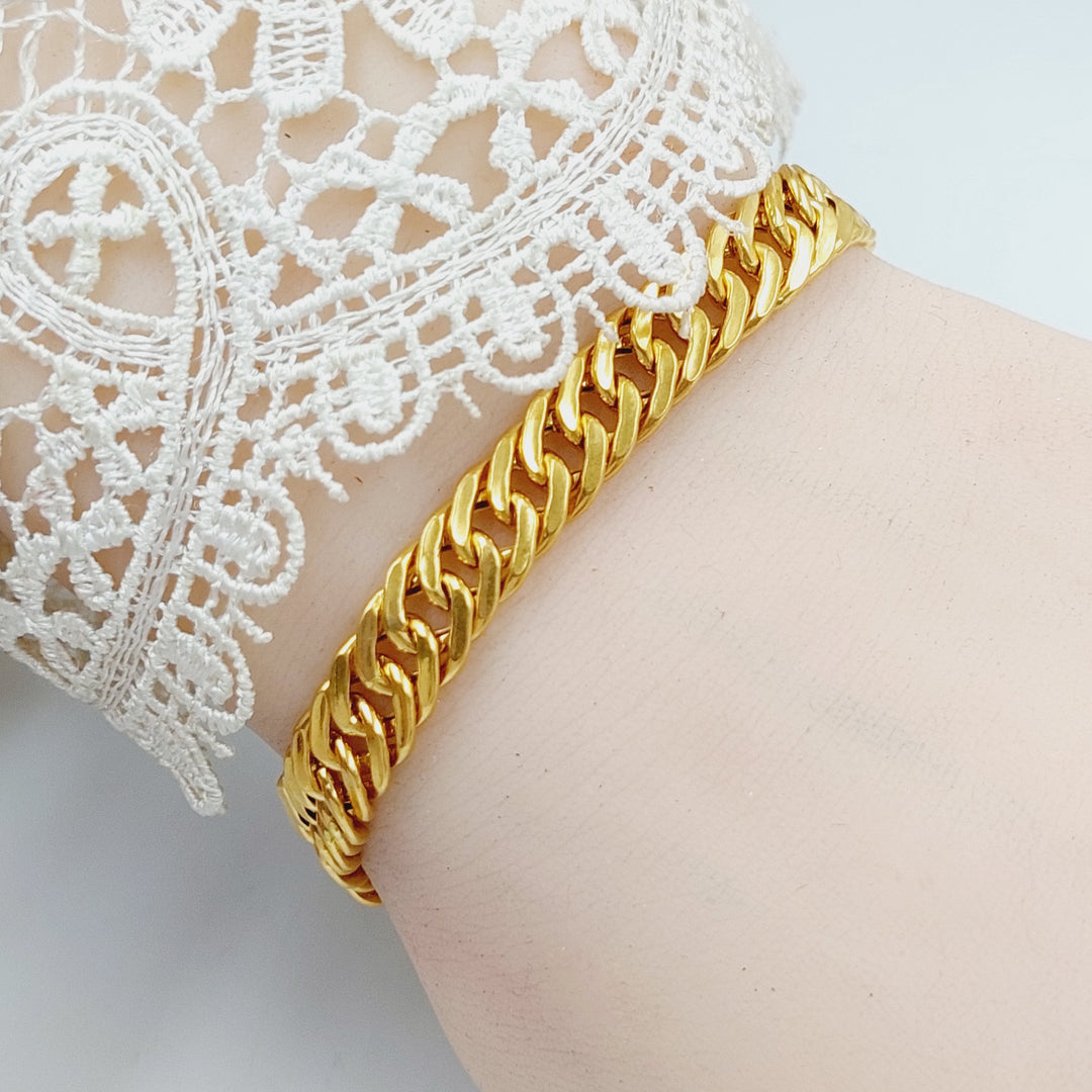 Cuban Links Bracelet  Made Of 21K Yellow Gold by Saeed Jewelry-28922