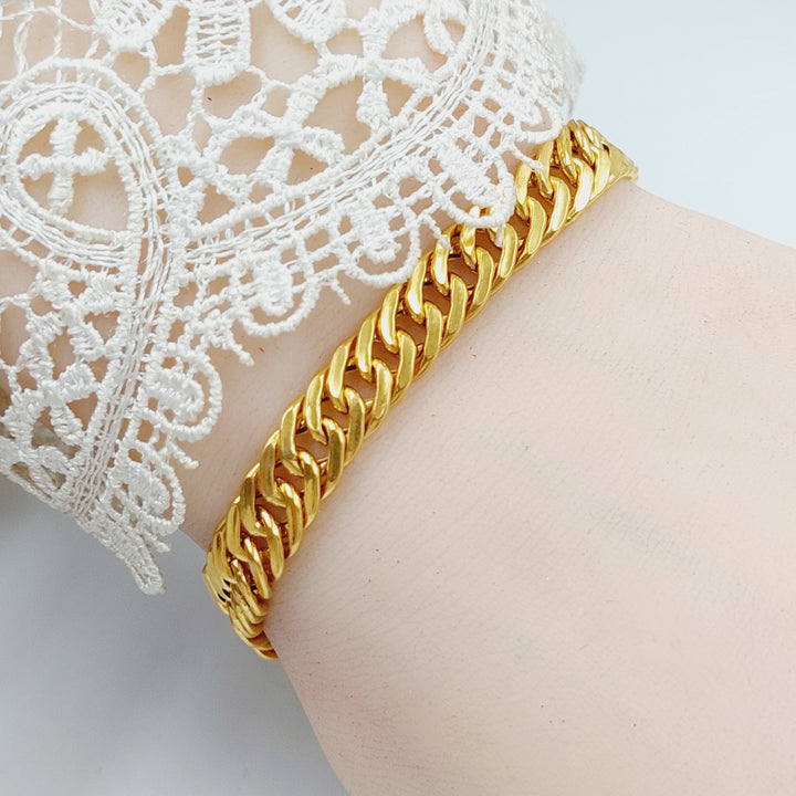 Cuban Links Bracelet  Made Of 21K Yellow Gold by Saeed Jewelry-28922