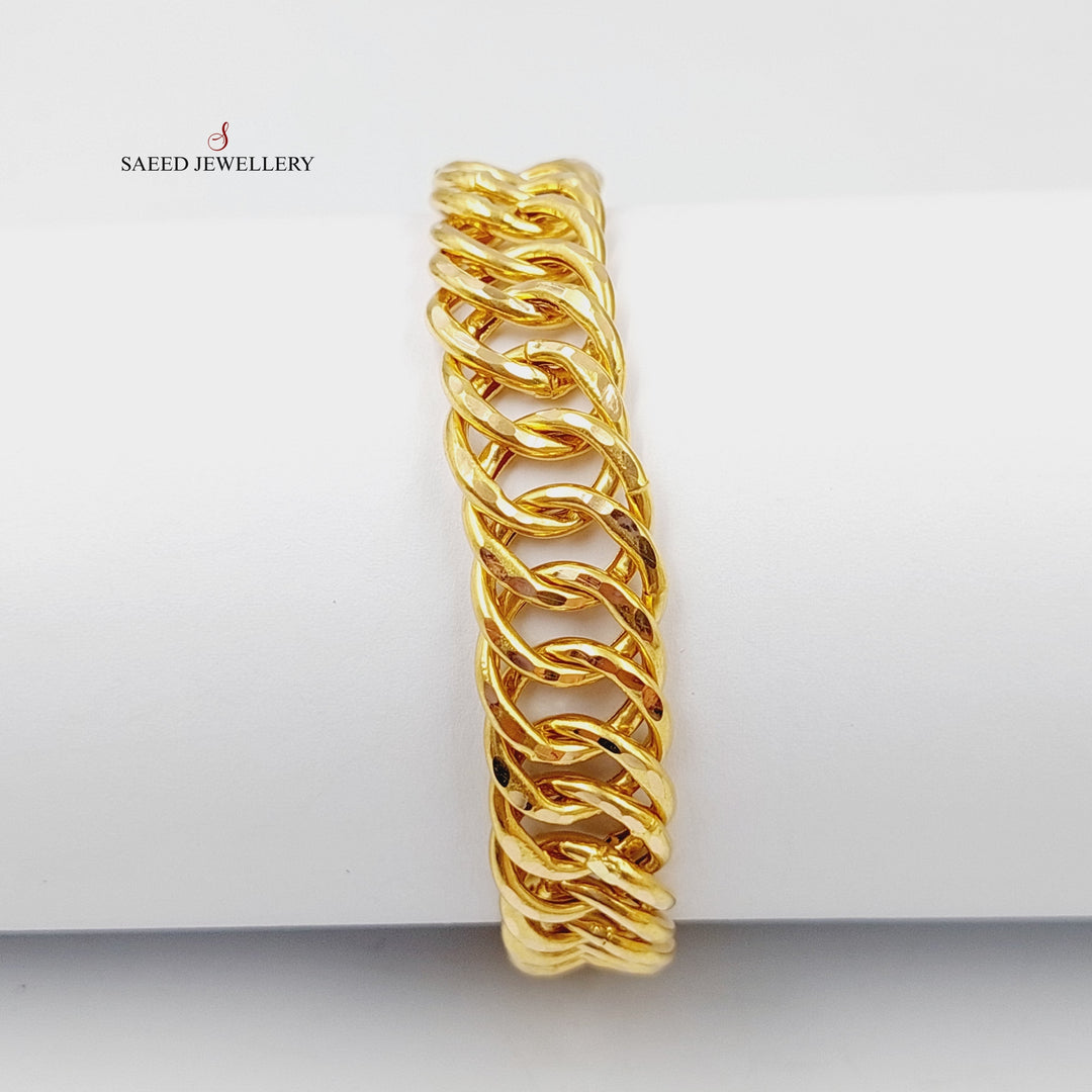 Cuban Links Bracelet  Made Of 21K Yellow Gold by Saeed Jewelry-29003