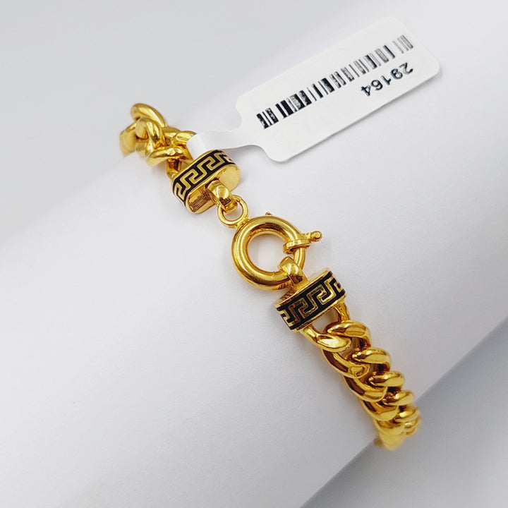 Cuban Links Bracelet  Made Of 21K Yellow Gold by Saeed Jewelry-29164