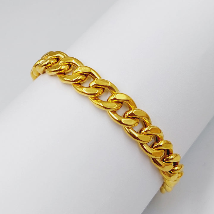 Cuban Links Bracelet  Made Of 21K Yellow Gold by Saeed Jewelry-29165