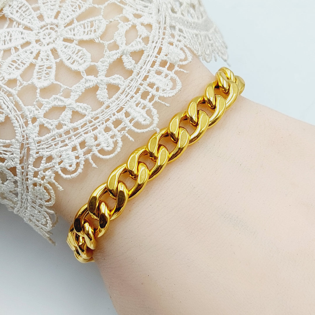 Cuban Links Bracelet  Made Of 21K Yellow Gold by Saeed Jewelry-29165