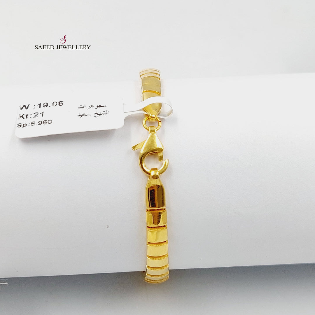 Cuban Links Bracelet  Made Of 21K Yellow Gold by Saeed Jewelry-29366
