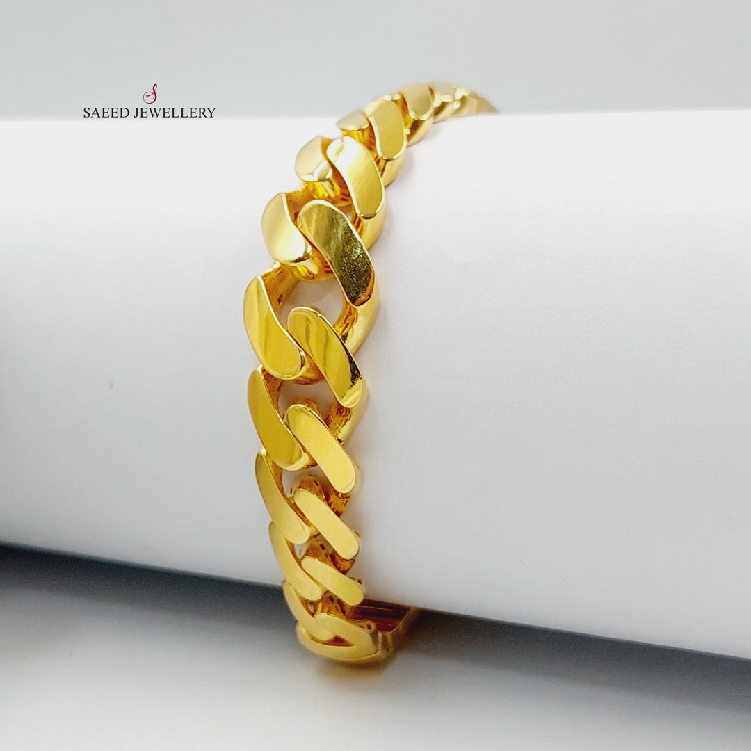 Cuban Links Bracelet  Made Of 21K Yellow Gold by Saeed Jewelry-29366