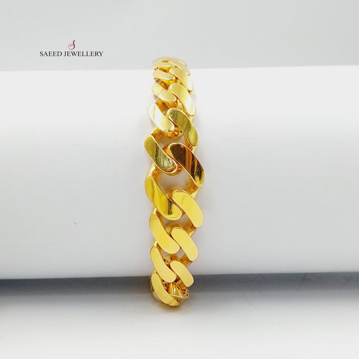 Cuban Links Bracelet  Made Of 21K Yellow Gold by Saeed Jewelry-29366