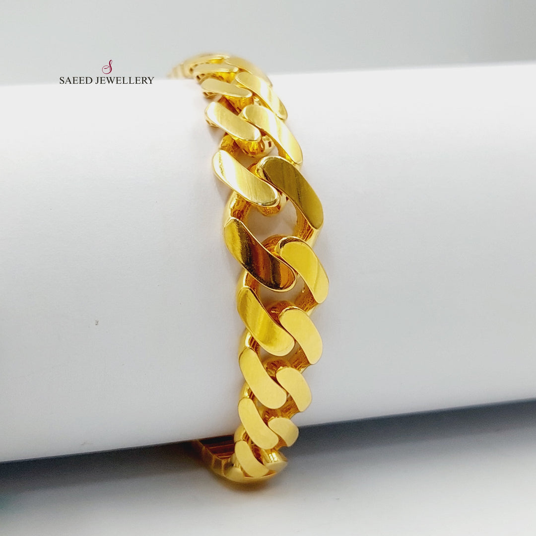 Cuban Links Bracelet  Made Of 21K Yellow Gold by Saeed Jewelry-29366