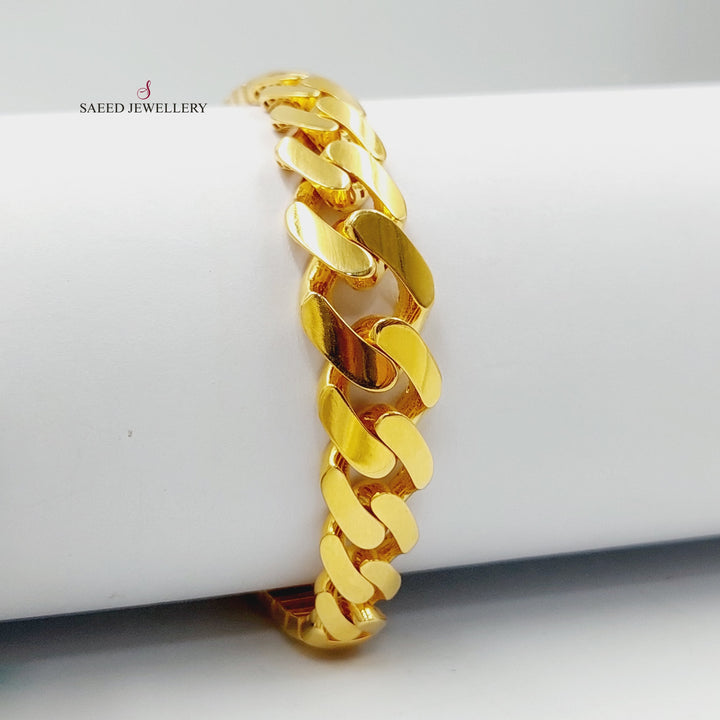 Cuban Links Bracelet  Made Of 21K Yellow Gold by Saeed Jewelry-29366
