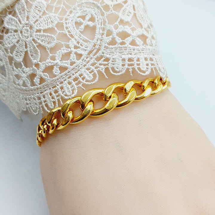 Cuban Links Bracelet  Made Of 21K Yellow Gold by Saeed Jewelry-29521