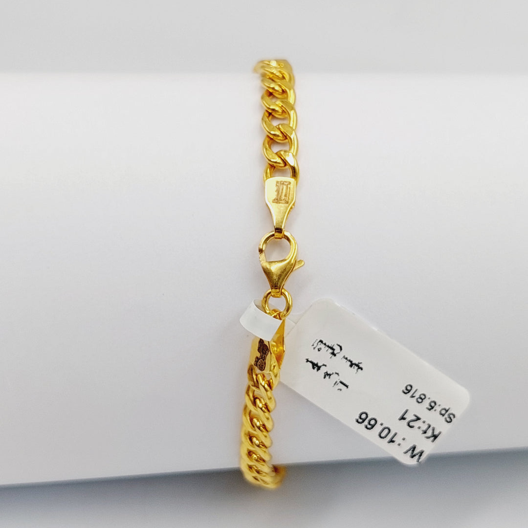 Cuban Links Bracelet  Made Of 21K Yellow Gold by Saeed Jewelry-29521