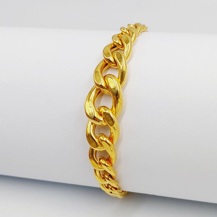 Cuban Links Bracelet  Made Of 21K Yellow Gold by Saeed Jewelry-29521