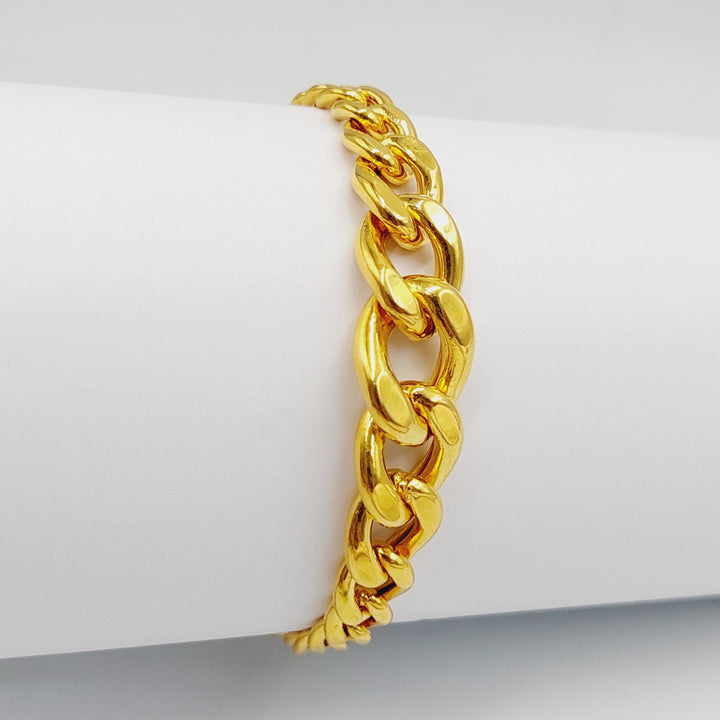 Cuban Links Bracelet  Made Of 21K Yellow Gold by Saeed Jewelry-29521