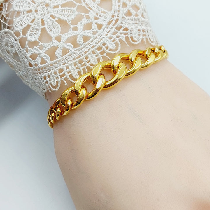 Cuban Links Bracelet  Made Of 21K Yellow Gold by Saeed Jewelry-29521