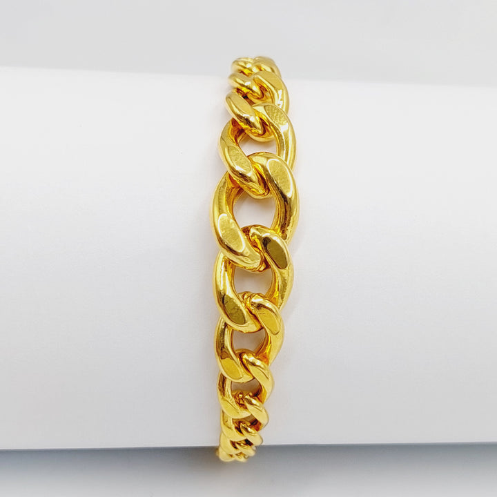 Cuban Links Bracelet  Made Of 21K Yellow Gold by Saeed Jewelry-29521