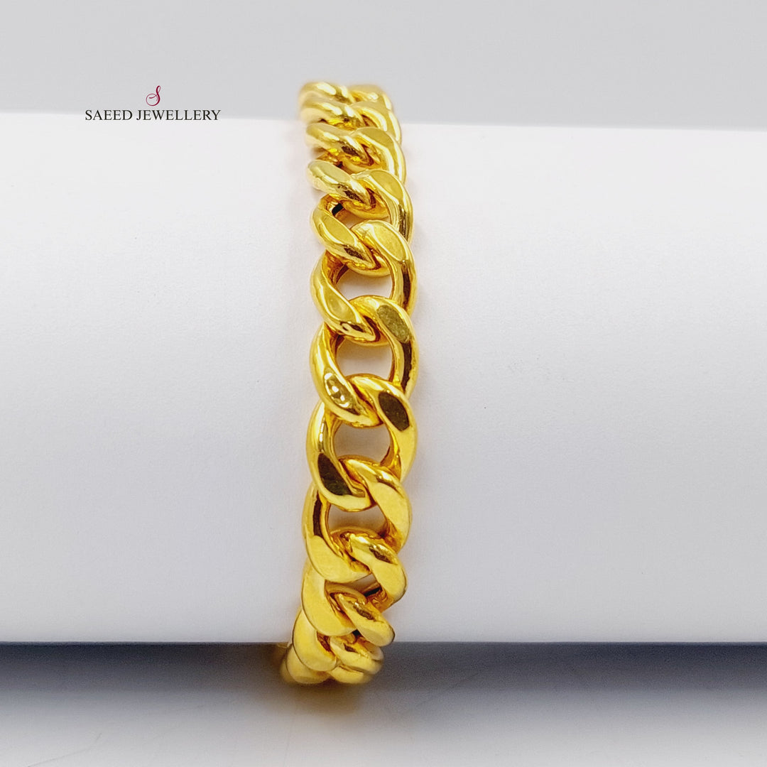 Cuban Links Bracelet  Made Of 21K Yellow Gold by Saeed Jewelry-29781