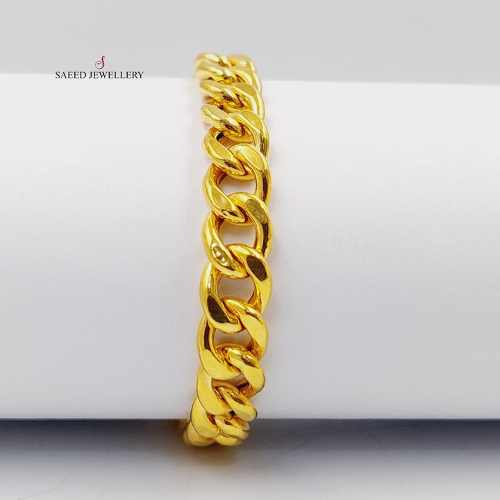 Cuban Links Bracelet  Made Of 21K Yellow Gold by Saeed Jewelry-29781